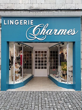 Devanture boutique Lingerie Charmes Orthez
