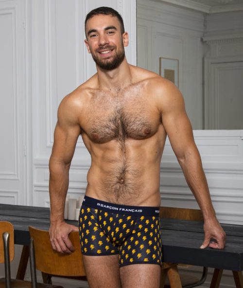 Boxer long -Garçon Français - éclairs jaunes